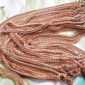 6 Vintage Coppercoated 18&quot; Curb Chains