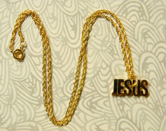 1 Goldplated Jesus 18" Necklace