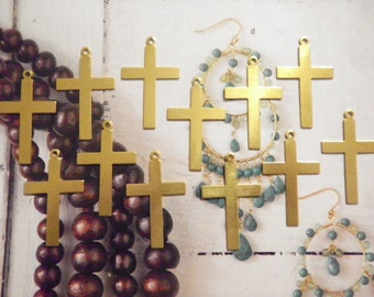 12 Brass Crosses