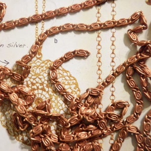 6 Ft. of Vintage Coppercoated Twisted Link Chain
