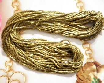 6 Vintage Brass 16" Serpentine Tube Chains