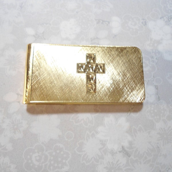 1 Goldplated Money Clip with Cross