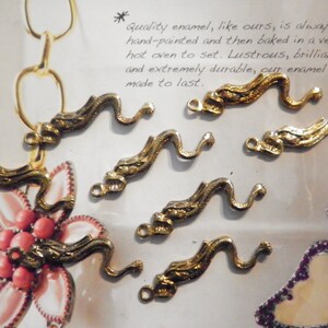 8 Charms Antique Brass Dragon Charms