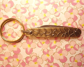 1 Brass Imperial Brand Pocket Knife Keyring