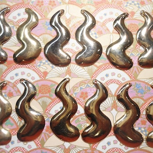 6 Pairs of Goldplated Squiggle Earring Findings Dangles Drops Pendants