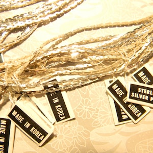 2 Silverplated 24&quot; Chains Necklaces Made in Korea
