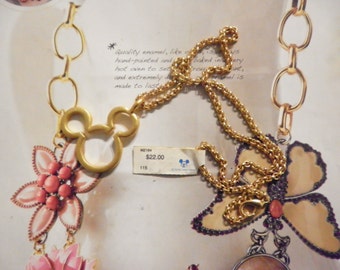 1 collar de Mickey Mouse bañado en oro