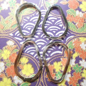 4 Silverplated Oval Key Rings
