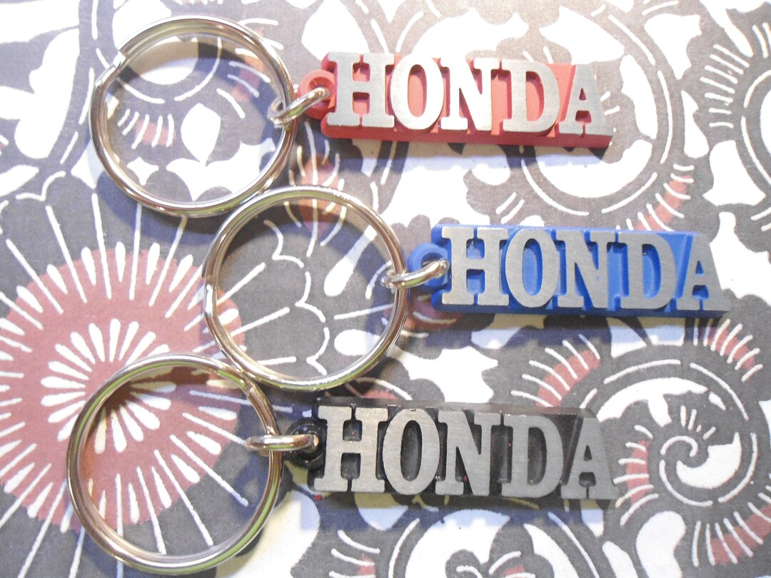 1 Assorted Color Honda Key Ring Key Chain Auto Key Ring Etsy