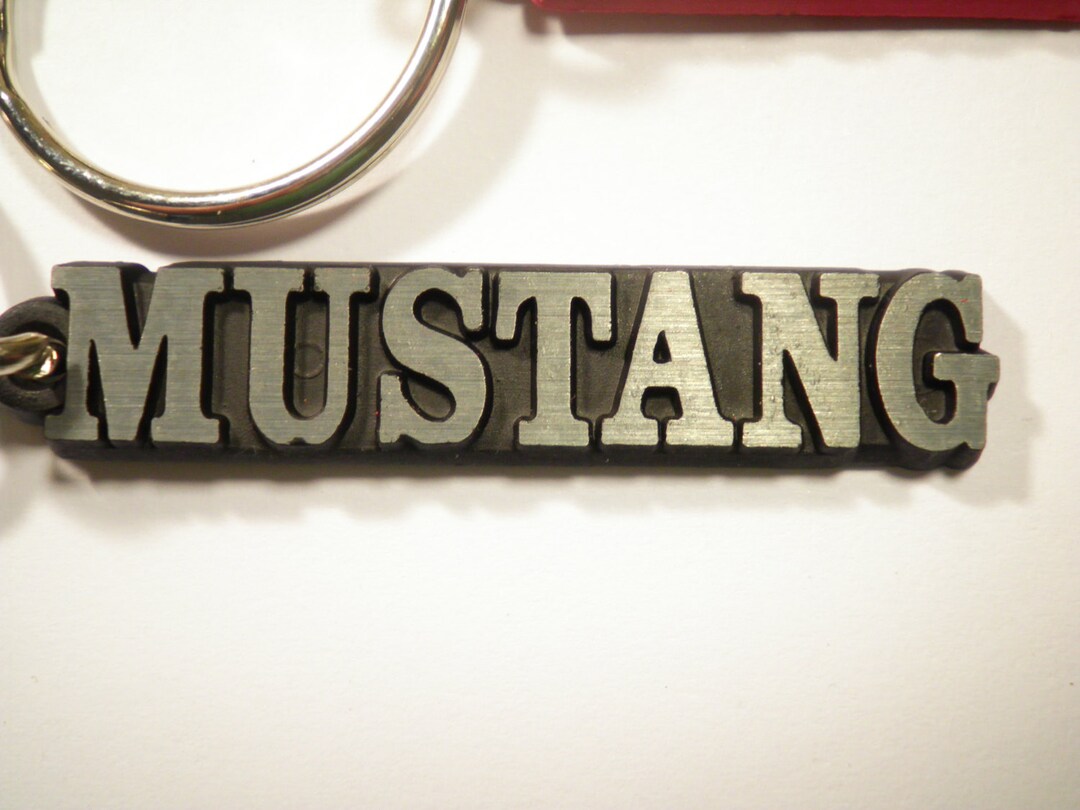 1 Vintage Mustang Keychain Mustang Key Ring Etsy
