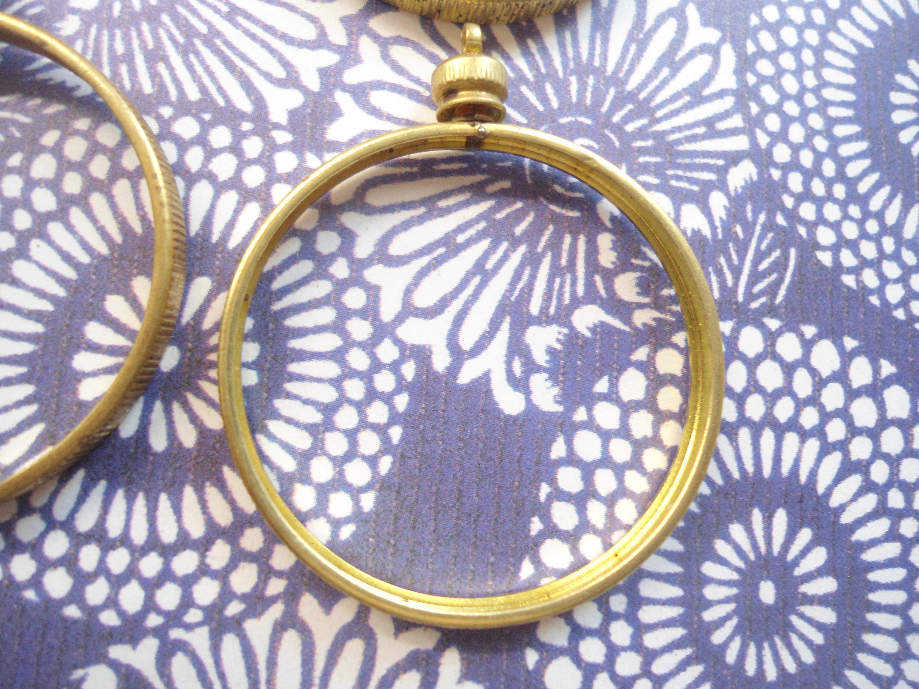 4 Brass 35mm Coin Holders Coin Bezels Etsy Australia