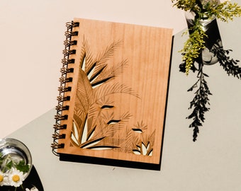 Birds of Paradise Wood Journal [Notebook, Sketchbook, Spiral Bound, Blank Pages, Birthday Gifts for Him, Her, Just Because]