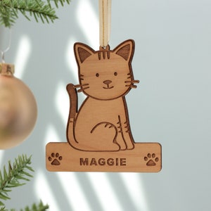 Custom Cat Ornament [Cat Christmas Ornament, Cat Lover Gift, Cat Lady Gift, Cat Mom Gift, Cat Gift, Pet Memorial Gift, Cat Sympathy]