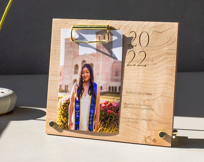 Class of 2023 Personalized Wood Graduation Picture Frame [Graduation Frame, High School Graduation Gifts, New Grad Gift, Gifts for Grads]