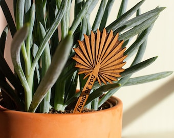 Frond Of You Palm Wood Plant Pick [Plant Pun, Encouraging, Uplifting, Houseplant Gifts for Her, Plant Lovers, Birthday, Just Because]