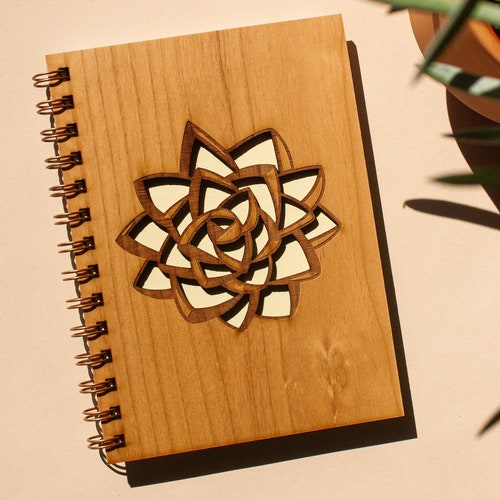 Notebook/Birthday Gift/Gratitude Journal/Handmade Amazing Things Will Happen Laser Cut Wood Journal 