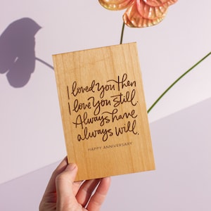 Always Will Wood Anniversary Card [Wedding Anniversary Wood Card, Wood Anniversary Gift For Men, 5 Year Anniversary Card, Card for Wife]