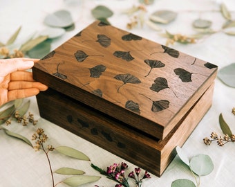 Wedding//Anniversary//Baby Shower//Heirloom//Decorative//Handmade//Personalized Available Love Never Ends Wood Laser Cut Keepsake Box