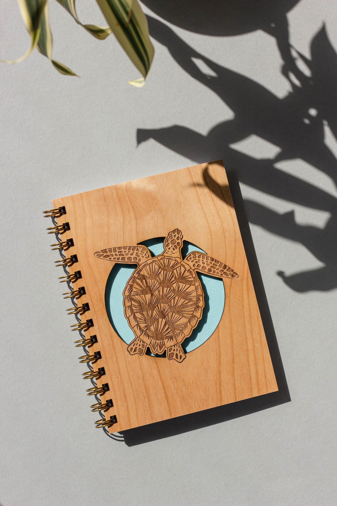 Desert Garden Wood Journal notebook, Sketchbook, Spiral Bound, Blank Pages,  Gifts for Her, Him, Birthday, Just Because 