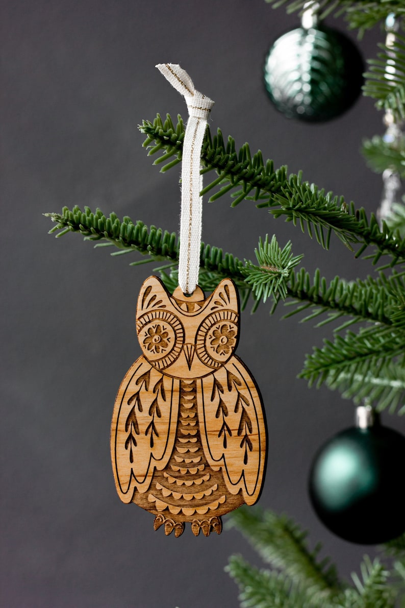 CUSTOM LARGE OWL Ornament image 1
