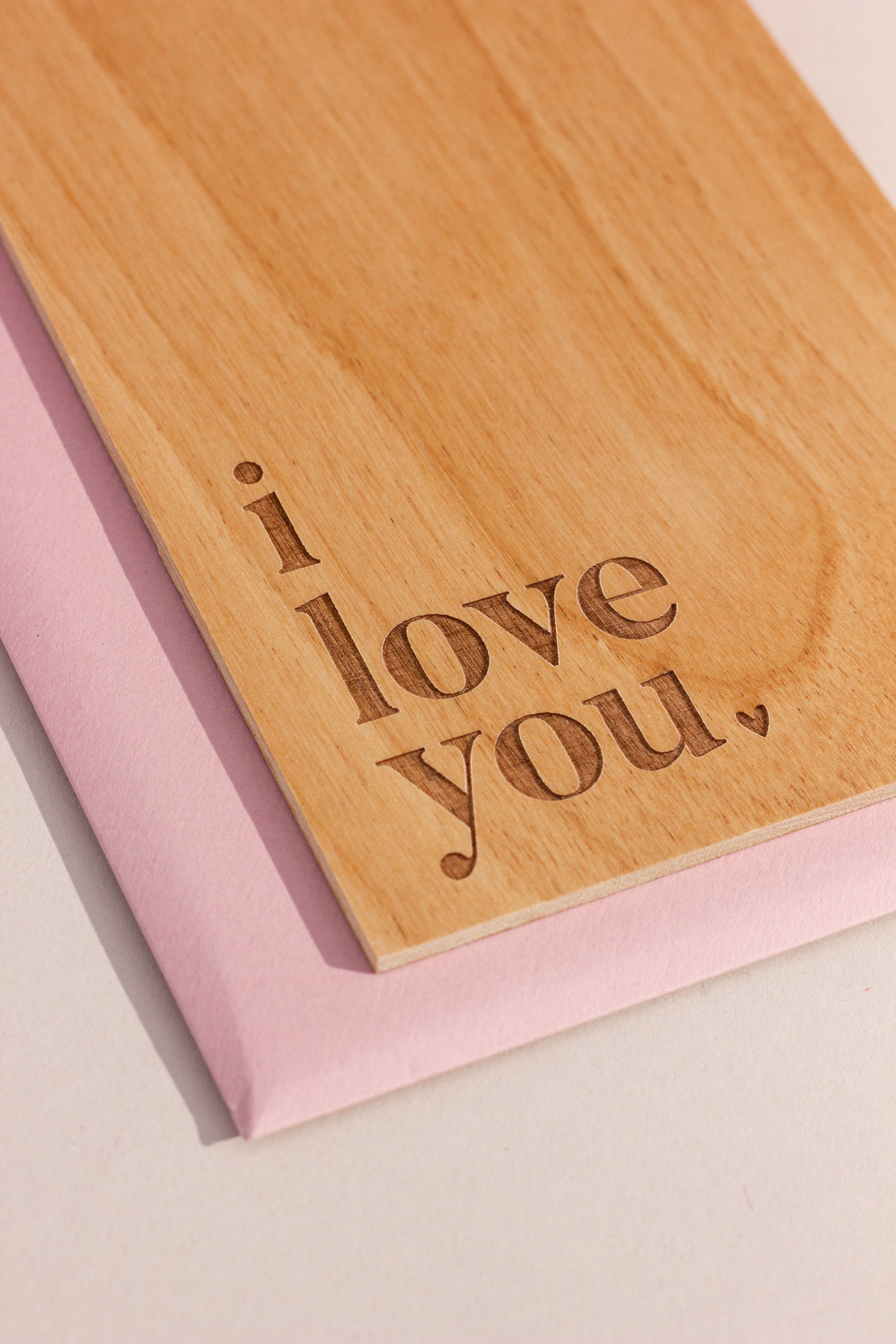 Love Letter Wood Card [valentine's Day Gift, I Love You Wooden Card ...