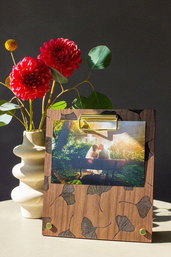 Cornice Per Foto Personalizzata 4x6" – Incisione Laser Con Testo A Scelta – Regalo Su Misura Compleanno/Anniversario