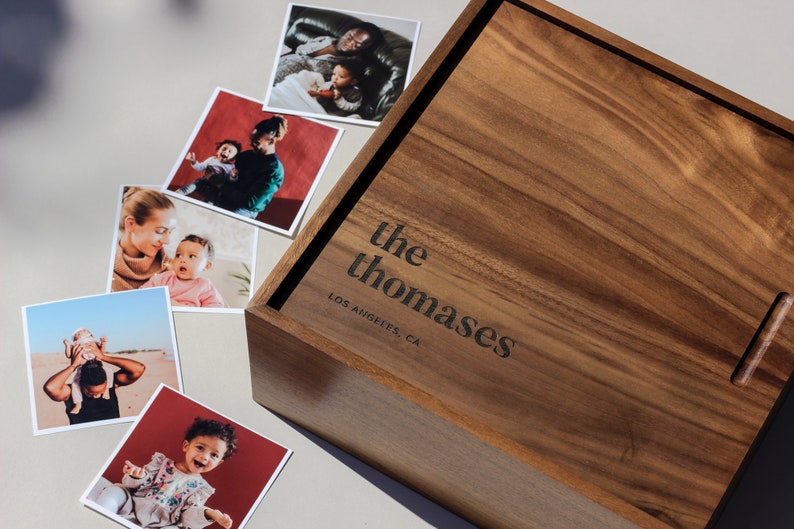 Storybook Large Keepsake Box Personalized Wedding Gift, Wood Anniversary Gift, Baby Memory Box, 5th Anniversary Gift, New Baby Gift image 3