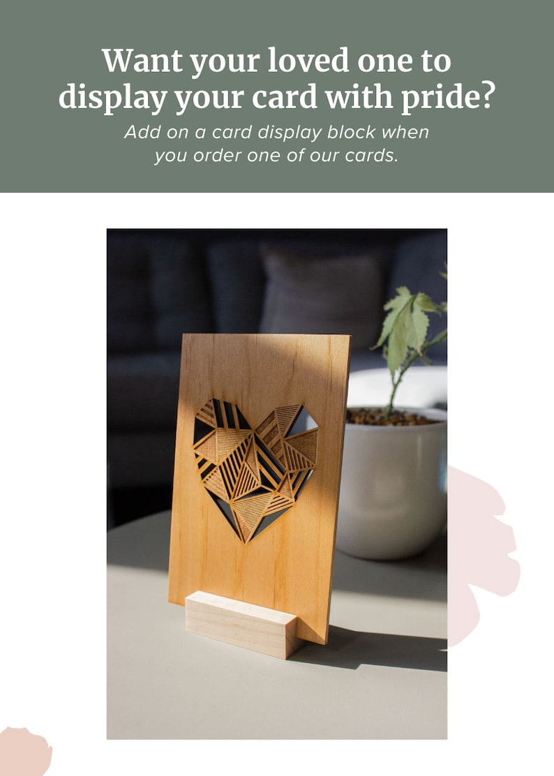 Love Letter Wood Card [valentine's Day Gift, I Love You Wooden Card ...