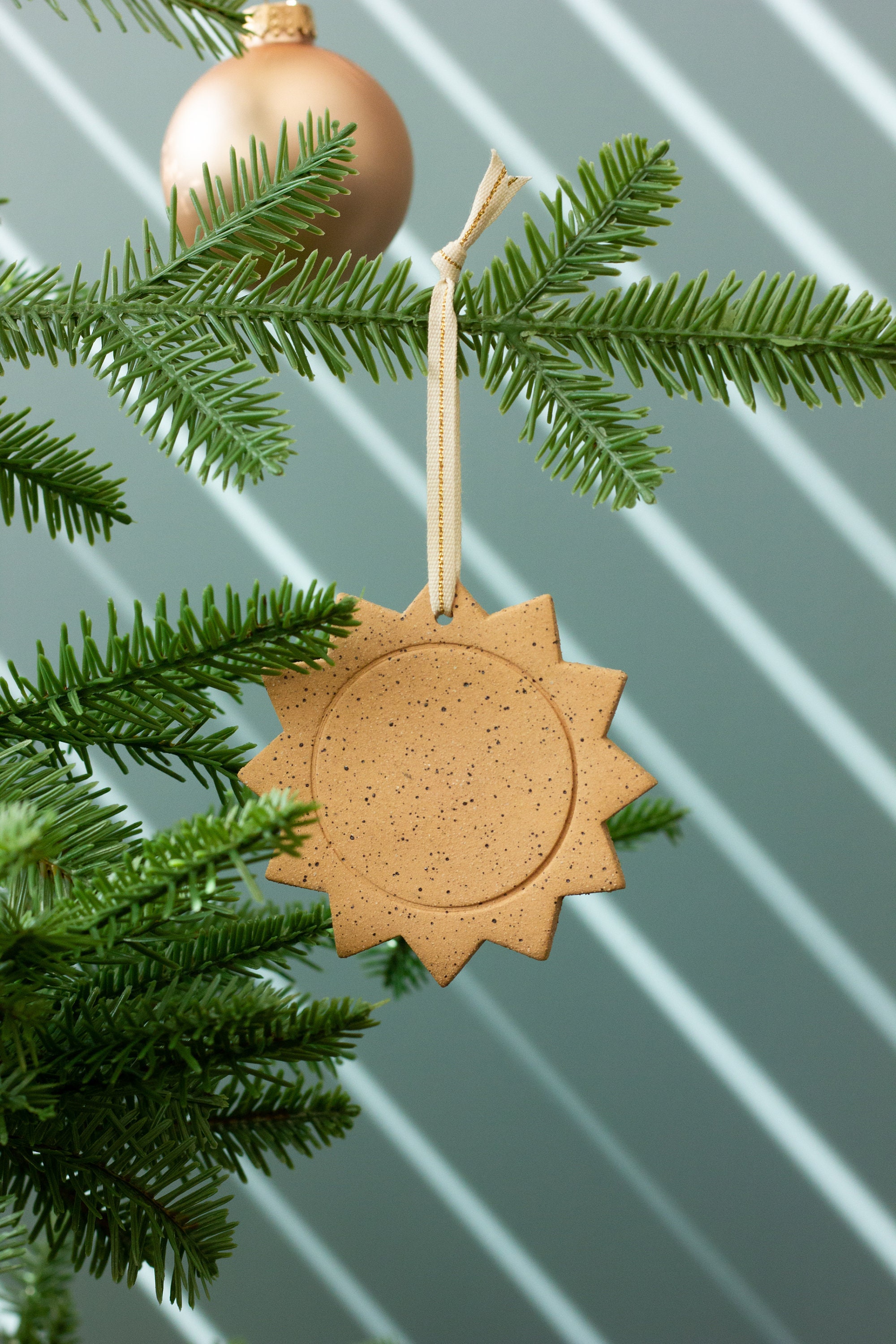 Ornement en Céramique Mouchetée - Glaçure Trempée à La Main [Noël, Vacances, Cadeau, Amour, Décorati