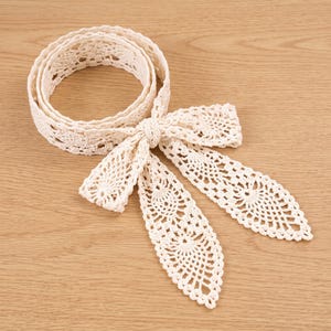 Vintage Crochet Belt Pattern | Floral Bow Accessory | Women’s Fashion PDF | Instant Download