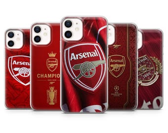 Capa para celular do Arsenal Football Club, modelo Premier League, compatível com iPhone 16e, 17 Pro Max, 15, 13, Samsung S26, A56, Pixel 10 e 9A.