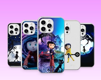 Coraline Phone Case Coraline Cover for iPhone 18Pro, 17, 16, 15, 14, 13, Samsung S26Fe, S25, S24, A16, A56, Pixel 11 Pro