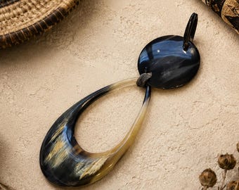 Nice African Horn Pendant for Jewelry Making, Ethnic Pendant, unique jewelry supplies