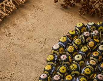 Unique Colorful Indonesian Lampwork Beads , Java Glass Beads,Artisan Glass Beads (*AQ28*)