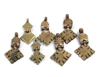SA85 Ethiopian Hinged Brass Cross Pendants Ethiopian Charms