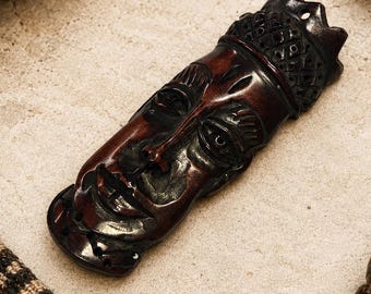 Pingente de osso com máscara africana, 104 x 37 mm, suprimentos incomuns para joias.