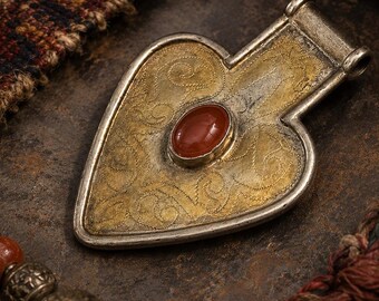 Unique Turkmen Handmade Pendant 92x65 mm