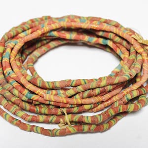 Old Striped Glass Beads from Africa, Ethnic Jewelry Supplies, Colorful Glass Beads (AP205)