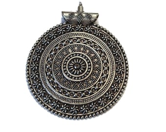 Ethnic Pendant made in India 65x55 mm, Unique Jewelry Supplies (AZ417)