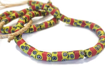 43 Venetian Trade Beads, Venetian Millefiori Mosaic Beads, African Trade beads (BK248)