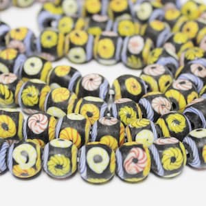 Unique Colorful Indonesian Lampwork Beads , Java Glass Beads,Artisan Glass Beads (*AQ28*)