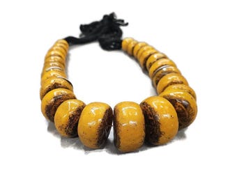 Big Bold Amber Imitation Beads made in Morocco, Berber Beads,African Beads (BK234)