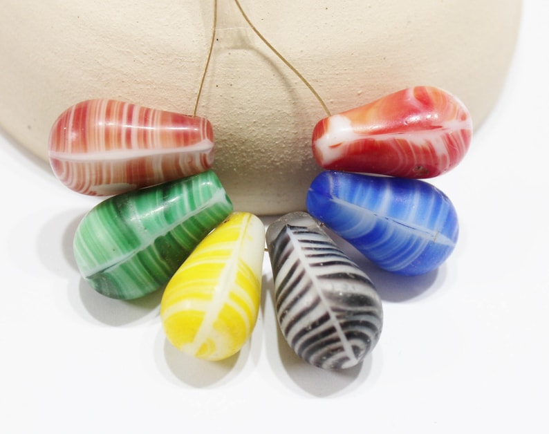 AP213 African Drop Beads Jewelry Supplies Colorful Bohemian Trade Beads