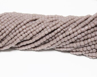 Rustic Purple Indonesian Seed Beads, Ethnic Jewelry Supplies,White Seed Beads (AQ24)