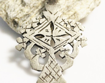 Traditionelle äthiopische koptische Kreuz, afrikanischen Schmuck liefert, ethnischen religiösen Anhänger (* AJ5 *)
