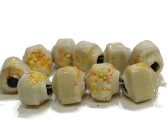 10 Irregular Lamp work Beads, India Trade Beads (XA403)