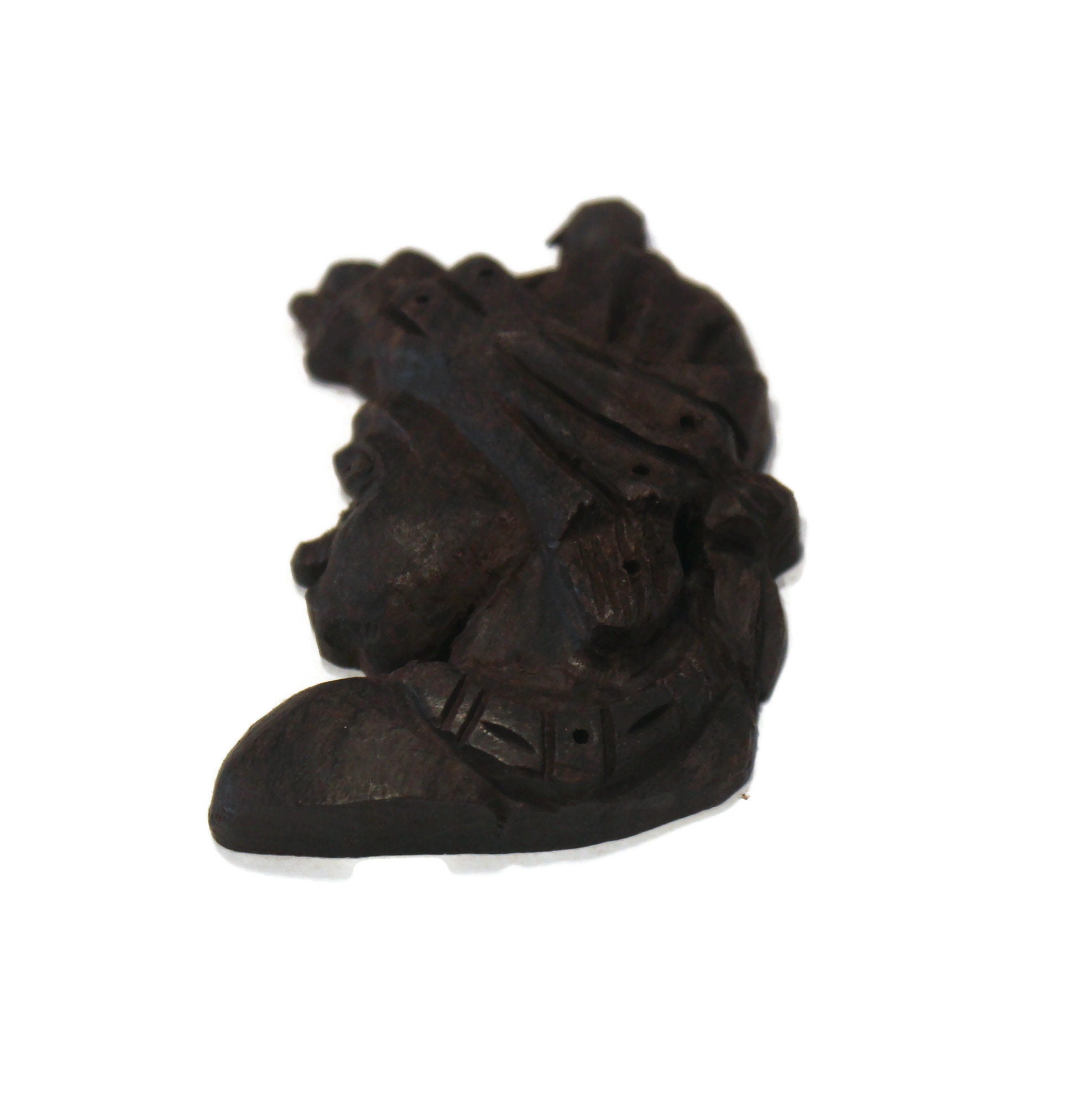 黒檀で作られたユニークなアフリカの女性像 63 x 48 mm (AZ325) - Etsy