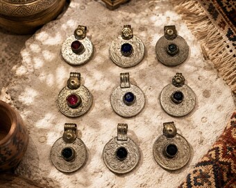 Vintage Kuchi Coin Charm Pendants Assortment, Coin Pendant, Afghan Coins