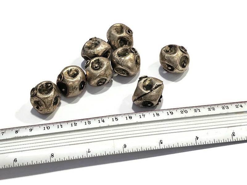 28-Zoll-Strang Aus Leichten, Recycelten äthiopischen Metallperlen Aus Aluminium - Alu23