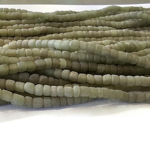 Dusty Green Indonesian Seed Beads, Fair Trade Ethnic Beads, Java Glass Beads (BK103)